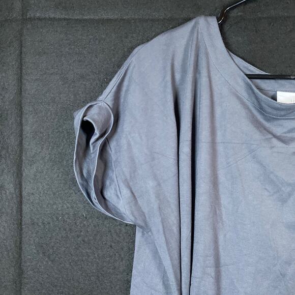 J Jill Womens Shirt Dark Gray Pull Over Front Tie Wrap Tunic Stretch Large - Picture 3 of 13